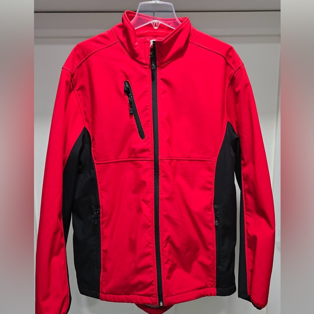 Men's Jacket Y2K Clique Performance Jacket in Red and Black